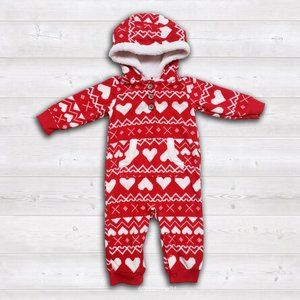 Carter's Fair Isle Christmas Fleece Jumpsuit 6 months